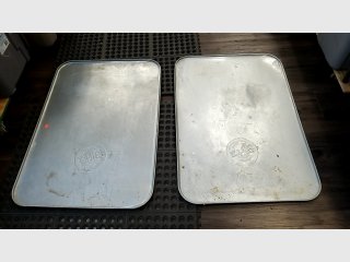 Pair of Metal Trays approx 36 by 26 inches 