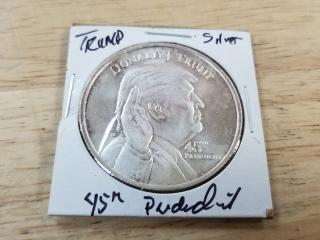 1 oz Silver Trump Round, .999
