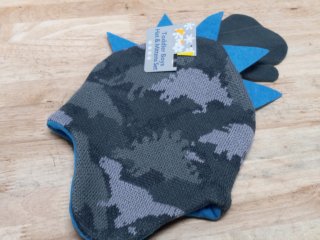 New Toddler Dino Hat & Mitten Set