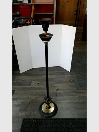 Vintage Black and Gold Floor Lamp