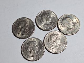 5 - Susan B Anthony dollars