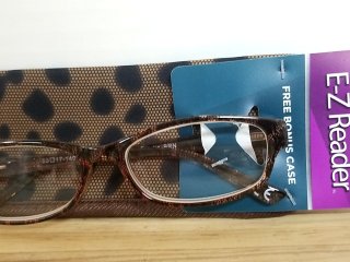 New E Z Reader Glasses with Case +1.25