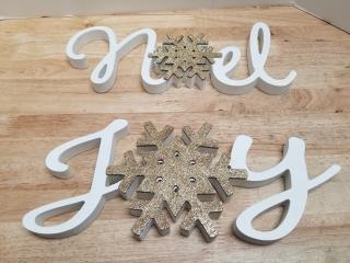 New Noel and Joy Holiday Signs