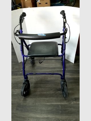 Purple Rolling Walker with Seat