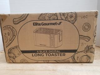 New 4 slice digital long toaster, stainless 