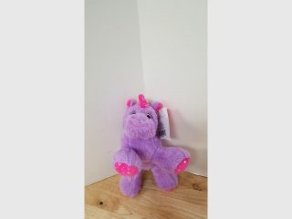 New Purple Unicorn Plush, 7 inch long 