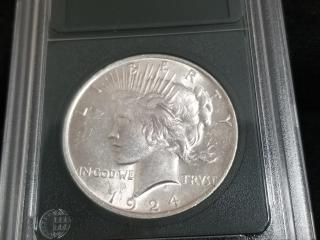 1924 Peace silver dollar 