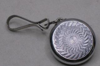 Vintage antique McDougal Ketchem East retractable chain pin brooch clip hol