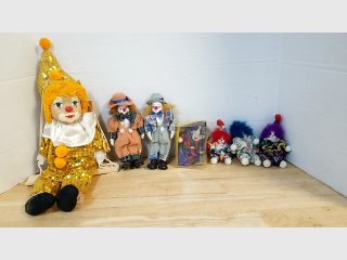 Assorted Clown Figurines