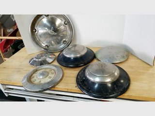 Vintage Hubcaps Assortment