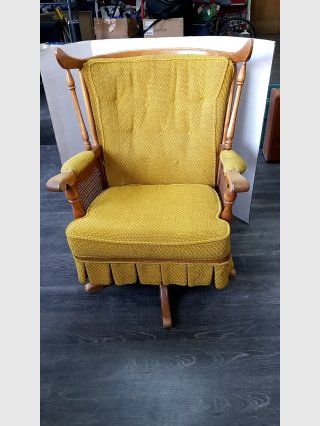 Yellow Upholstered Rocking Chair