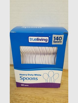 New Heavy Duty White Spoons 140ct