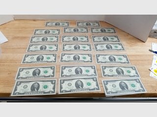 20 - 2017 $2 Bills, mint, Consecutive serial numbers