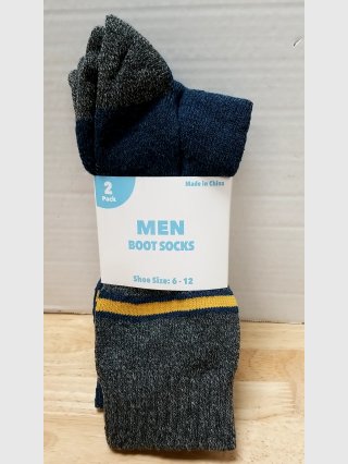 Men's Boot Socks 2-Pack size 6-12
