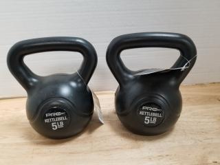 New 5lb kettle bells 