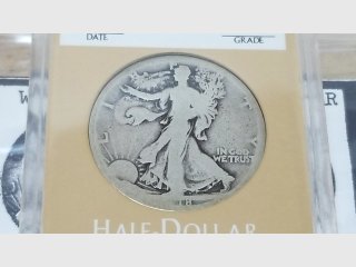1918 S Silver Walking Liberty Half