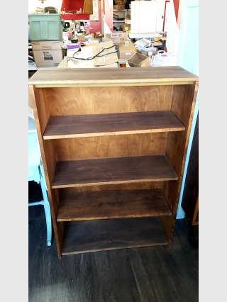 Wooden Four-Shelf Bookcase, 32x13x48 in