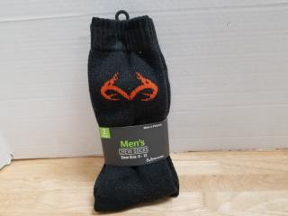 New 2 pairs mens crew socks size 6-12