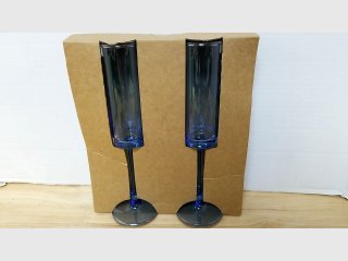 Blue Champagne Flutes