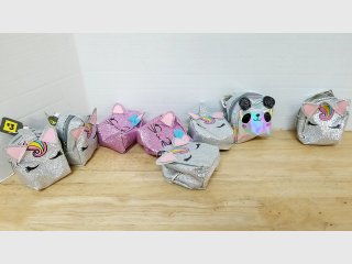 Assorted Glittery Animal Pouches