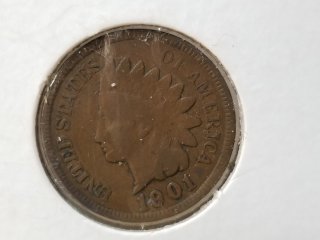 1901 Indianhead cent