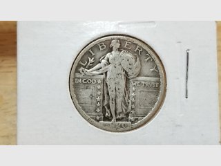 1920 Standing Liberty silver quarter