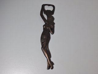 Metal Art Deco Lady Bottle Opener, 9 inch