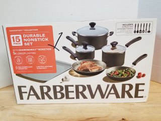 New Farberware 15 piece durable nonstick set