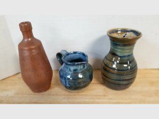 Assorted Ceramic Pottery Vessels tallest approx 10 inch
