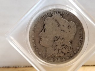 1896-O Morgan silver dollar 