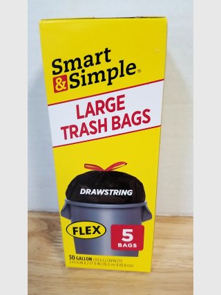 New Smart & Simple Large Trash Bags