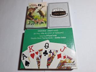 4 newer decks of playing cards, one deck still sealed