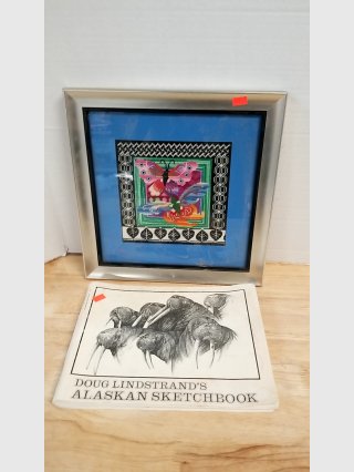 Doug Lindstrand Alaskan Sketchbook and Framed Art