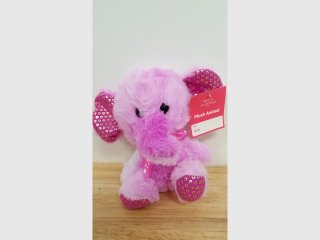 New Pink Plush Elephant 7 inch tall 