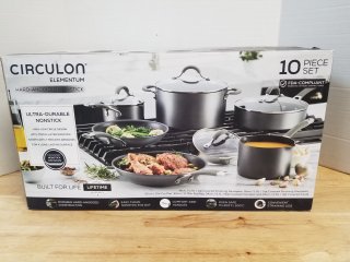 New 10 piece Circulon hard-anodized nonstick cookware 