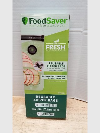 FoodSaver Reusable Zipper Bags 8-pack