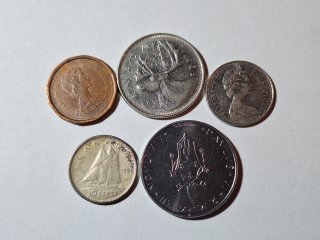 Foreign coins with silver 1950 Canadian dime