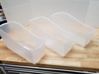3 new book bins each approx 5 by 14 by 7 inch 
