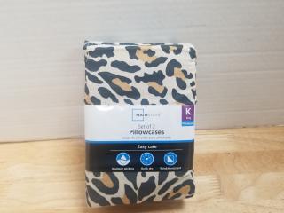 Pair of new king size pillowcases 