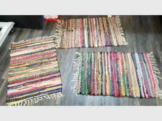 Colorful Rag Rugs Lot (3)