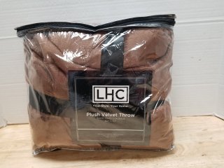 LHC plush velvet throw,  70 by 60 inch