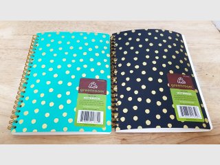 New Greenroom Dot Notebooks (Teal/Black)