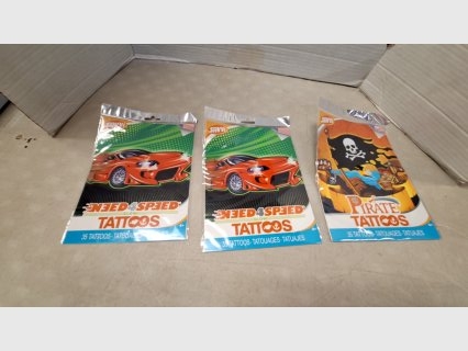 Speed Racer & Pirate Temporary Tattoos