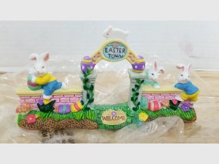 New Easter Bunny Town Ceramic Village