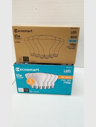 EcoSmart 65W LED BR30 Light Bulbs 6-Packs
