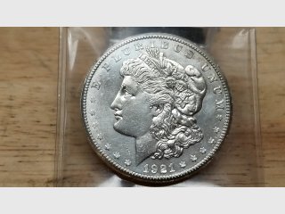 1921 S Morgan silver dollar
