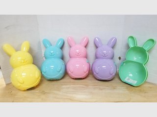 Plastic, 2-part, 10 inch Bunny Containers