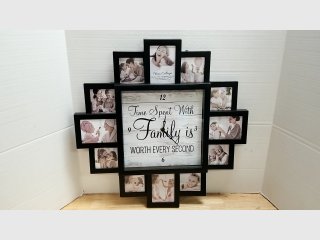 Photo clock,  20 in, small crack in top