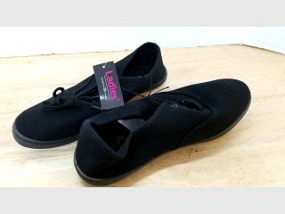 New Ladies Black Lace-Up Shoes size 10