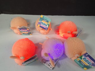 New Puffer Light up Bunnies, 3.5 inch 